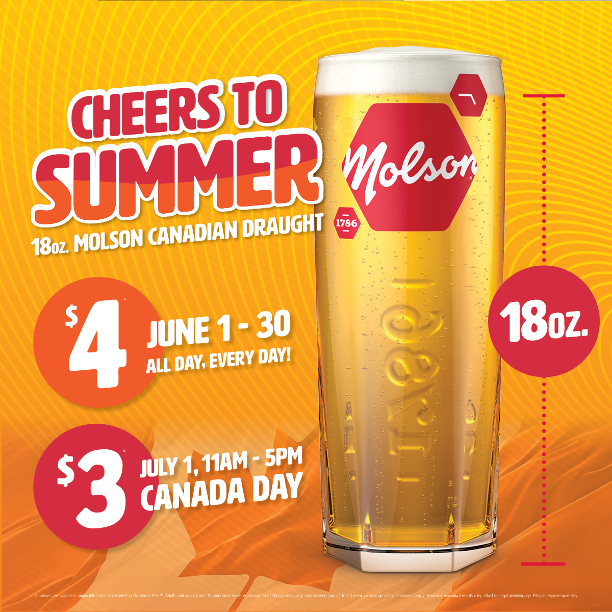 Read more about the article Beer & Sunshine: $4 Molson Canadian All June Long!🍻